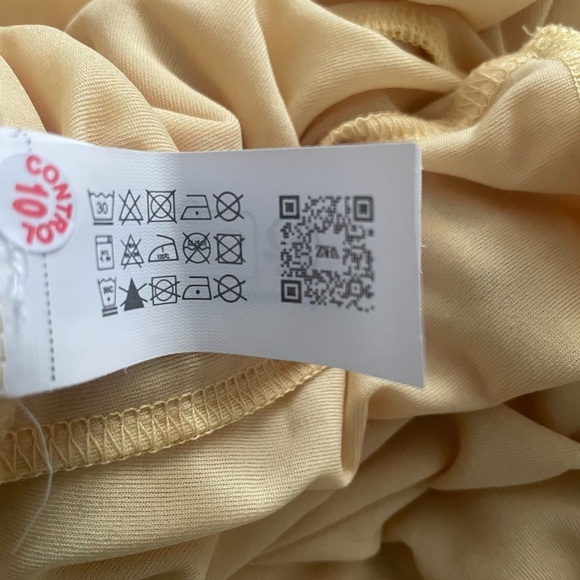 NWT Zara Light Yellow Layered Maxi Dress size large - Picture 5 of 9